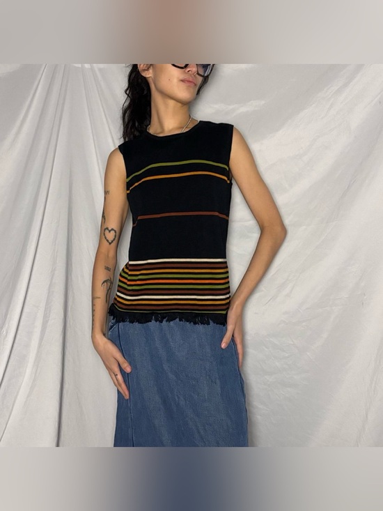 Onque Casuals Tops - Vintage Onque Casuals 100% Cotton Knit Sleeveless Top